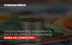 Credito Para Pequena Empresa Pagar Salarios Ja Esta Valendo - Contabilidade em Nova Iguaçu - RJ | Luciane Contabilidade